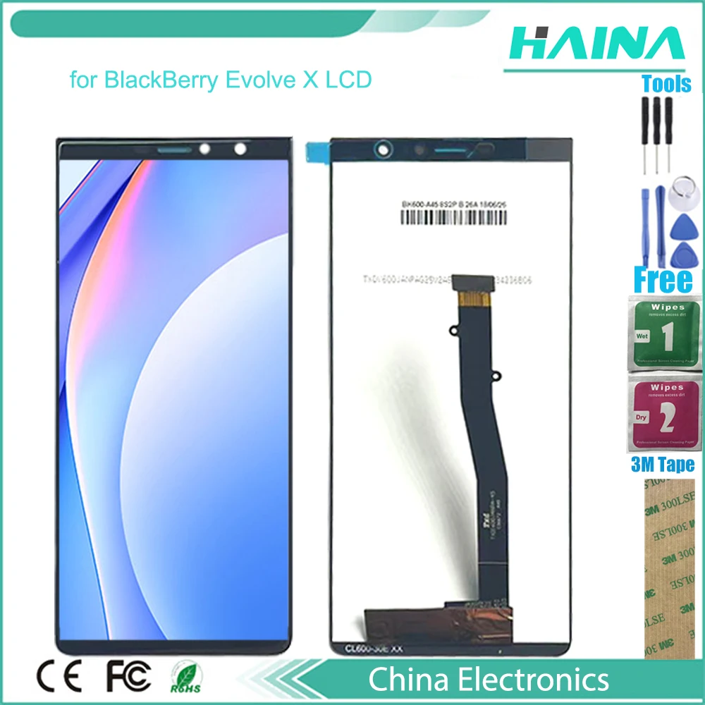 

Новый ЖК-экран для BlackBerry Evolve X, ЖК-дисплей с сенсорным экраном и дигитайзером для BlackBerry Evolve, ЖК-дисплей в сборе с инструментом
