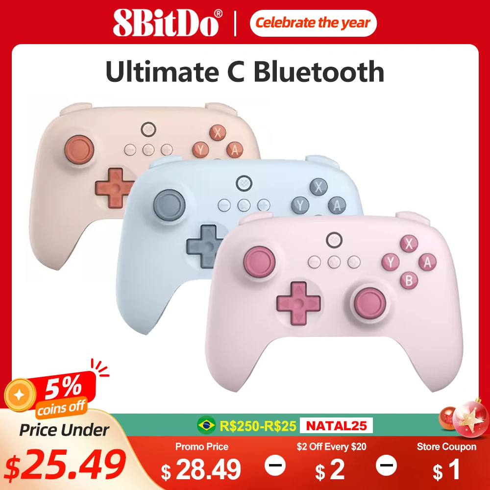 8bitdo Ultimate C Bluetooth for Nintendo Switch Wireless Gaming Controller Gamepads Accessories ALPS Joysticks Rumble Vibration