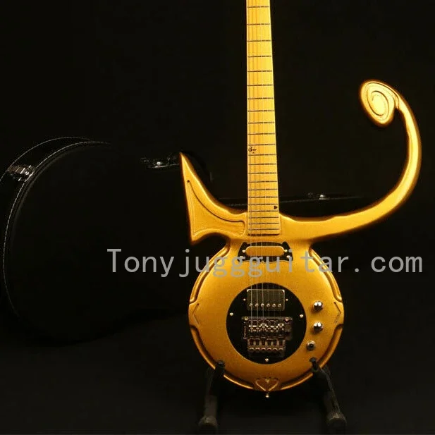 

Rare Diamond Series Prince Love Symbol Big Sparkle Metallic Electric Guitar Floyd Rose Tremolo Tailpiece, EMG Pickup,