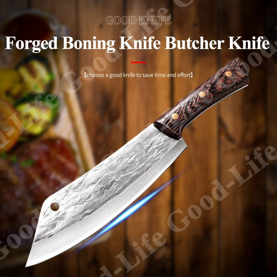 Forged Boning Knife Butcher Knife Kitchen Chef Knives Forged Stainless Steel Meat Cleaver Vegetable Cutter Slicer