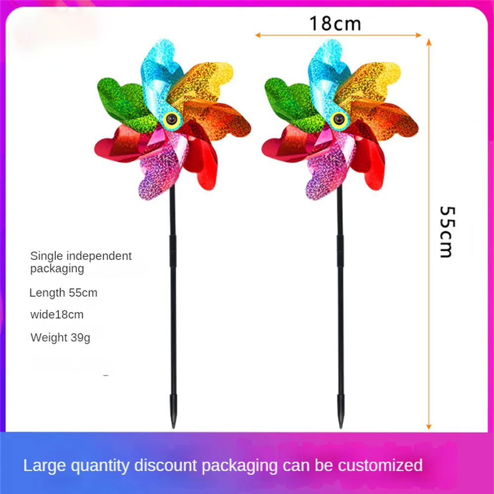 3PCS Bird Blinder Repellent Pinwheels Keep Birds Away Reflective Pinwheels for Garden Yard Patio Lawn Windmill Home Garden Tool