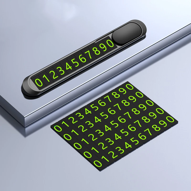 

1 шт., временная парковочная карта, карта с номером телефона, автомобильная наклейка, автомобильные аксессуары, светящийся металлический сплав, номер телефона, автомобильная наклейка, скрытая