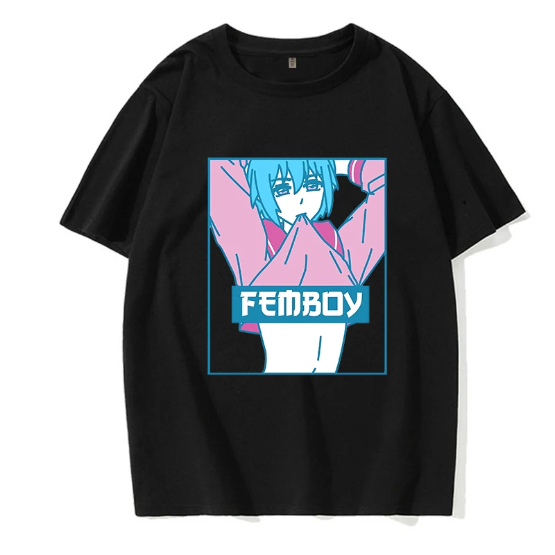 Футболка Fashion Mange в стиле хип-хоп 2000-х Femboy Hooters забавная футболка Femboys Harajuku Y2k