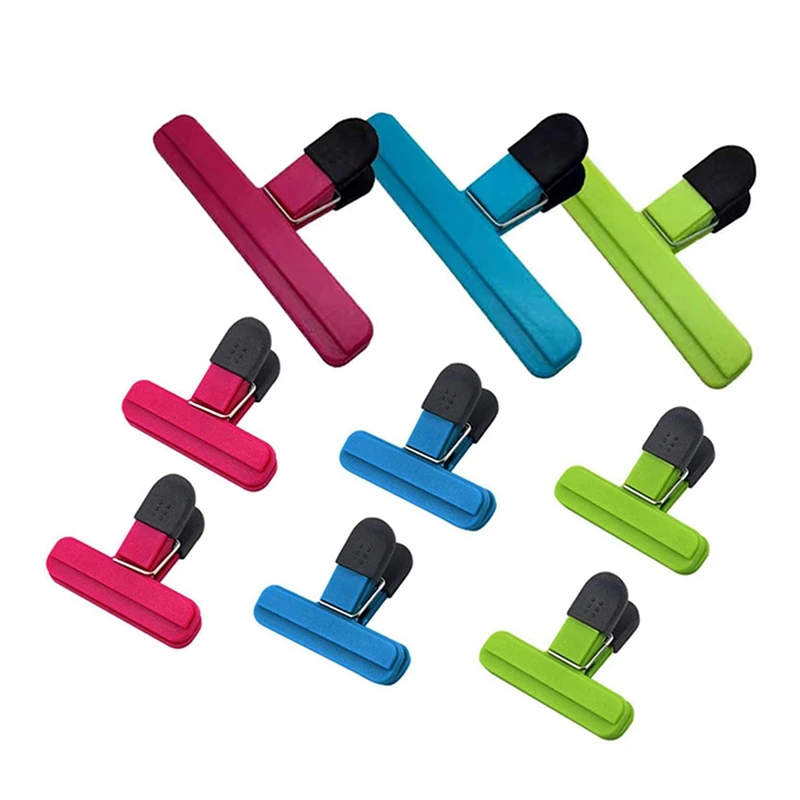 

9 Pcs Chip Bag Food Packages Clips Sealing Clips Air Tight Seal Grip for Coffee Chips Office Document Clamp