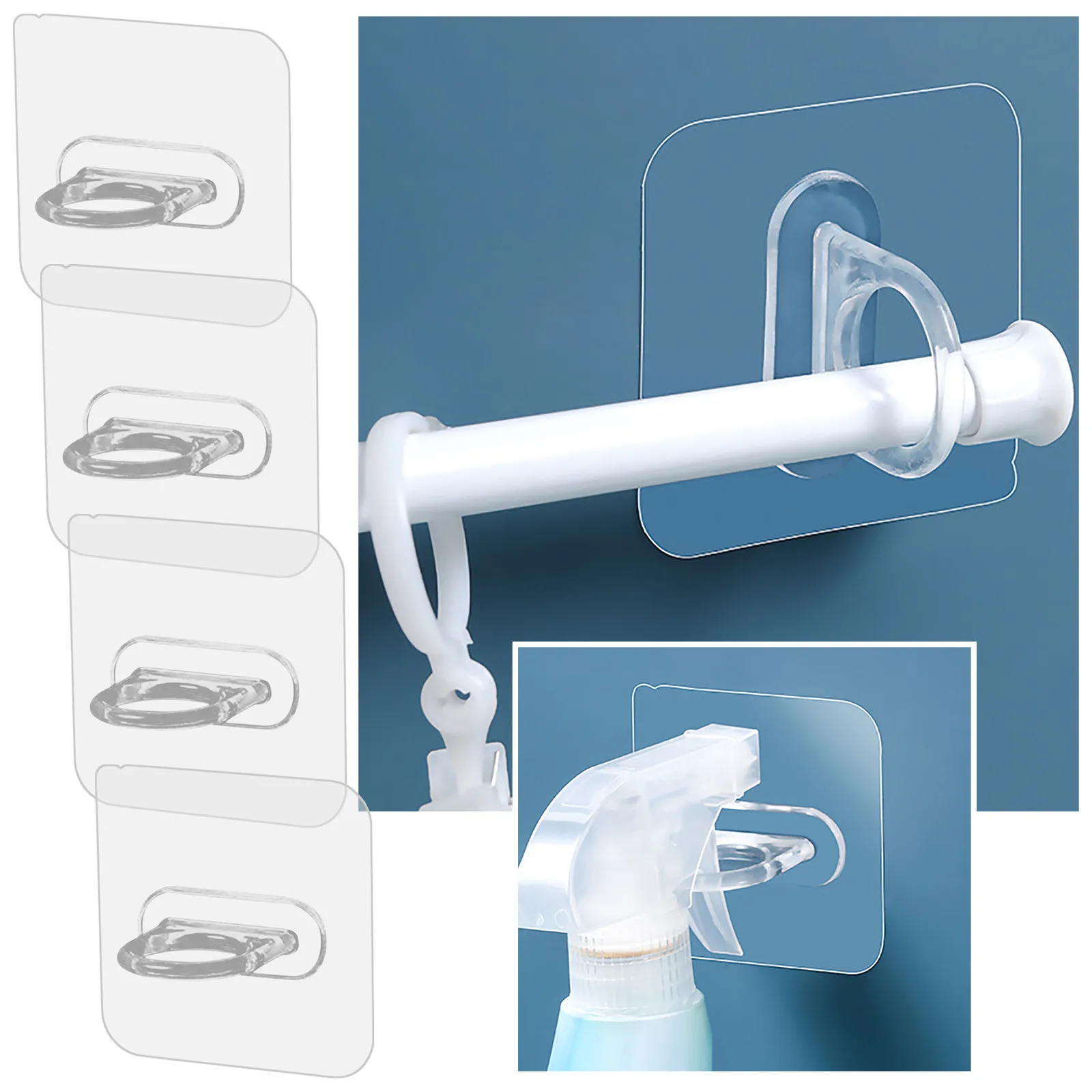 

Strong Adhesive Hook Wall Coat Hook Multifunctional Household Hook 10 Pack Hook Hangers for Wall with Shelf