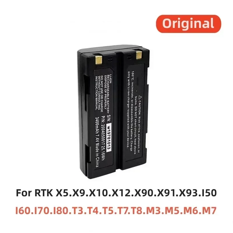 100% Оригинальный 3400mAh для RTK X5 X9 X10 X12 X90 X91 X93 T3 T4 T5 T7 T8 M3 M5 M6 M7 I50 I60 I70 I80 GPS главный