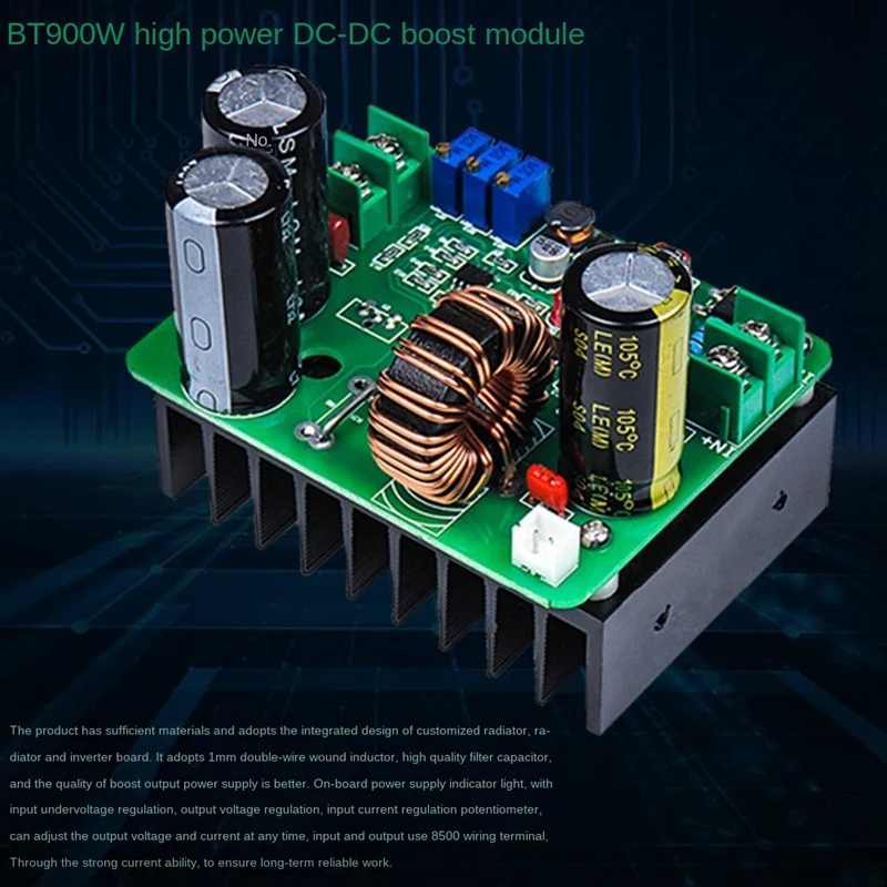Модуль питания 900 Вт BT900W DC-DC 8 В-60 В до 12 В-130 15 А Стабилизированное напряжение