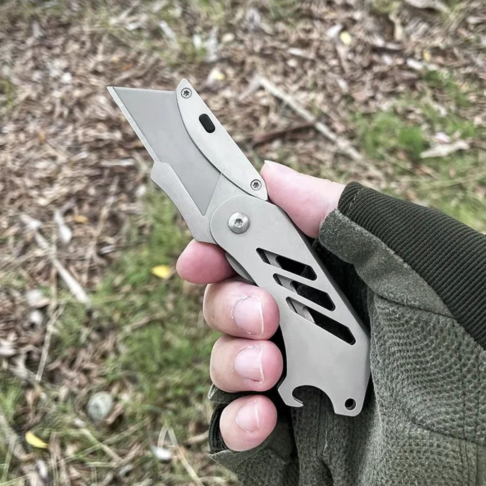 Складной нож из нержавеющей стали острый карманный с задней шиной для