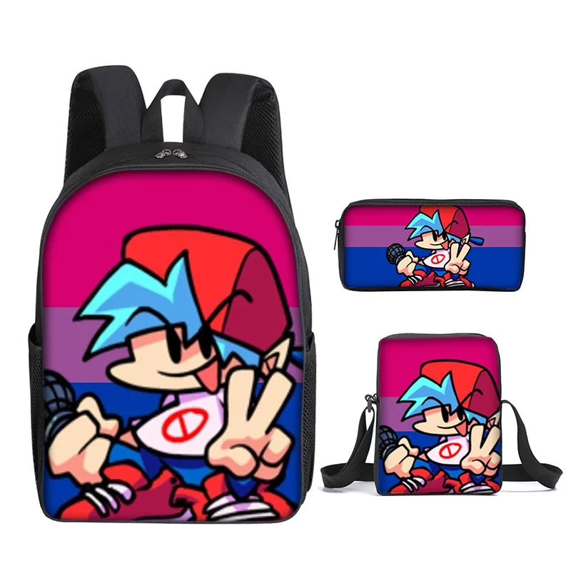 

Friday Night Funkin Schoolbag Backpack Shoulder Bag Pencil Case Gift for Kids Students