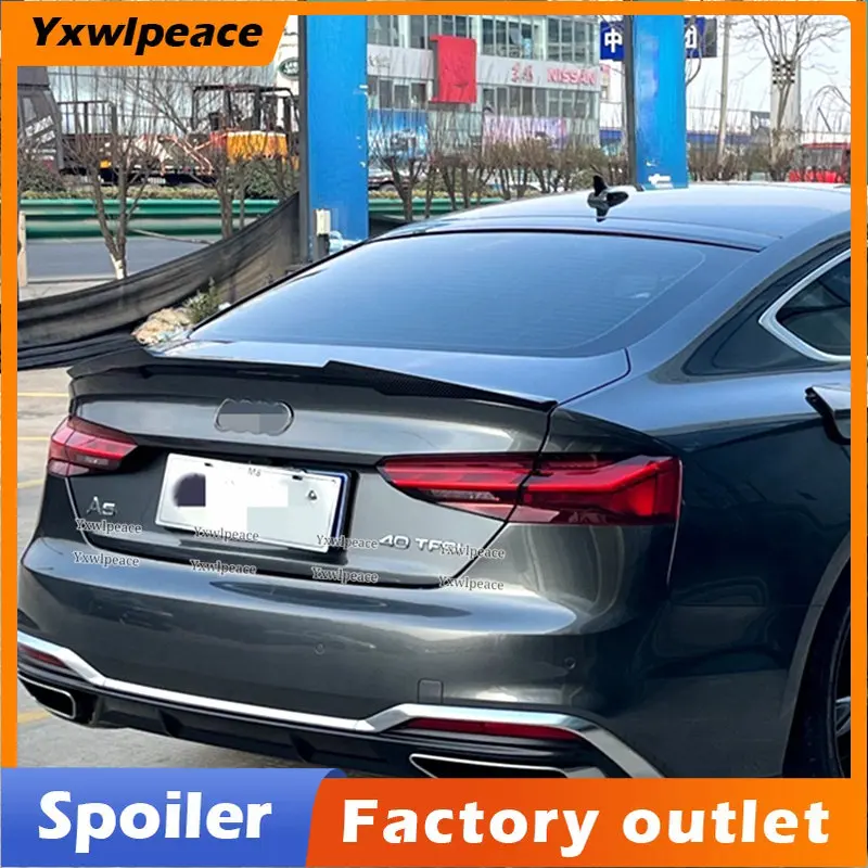 

M4 Style Real Carbon Fiber Rear Trunk Lip Spoiler Wing Car Accessories for Audi A5 S5 Sline RS5 B9 2017 2018 2019 2020 2021