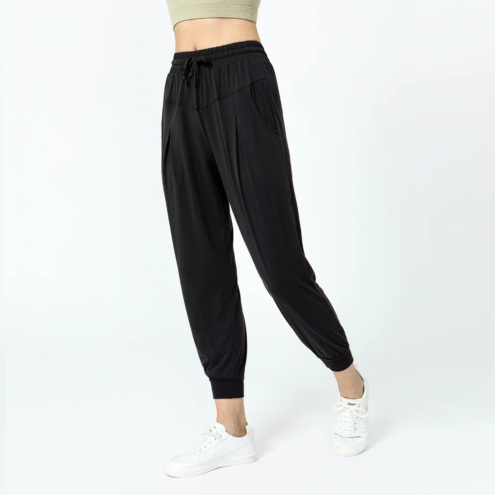 Women Sports Pants Breathable Lightweight Loose Fitness Training Leggings Jogger Haren Trousers For Yoga