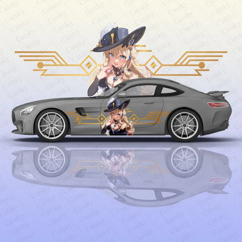 Navia аниме девушка автомобильная наклейка цветок виниловые наклейки для