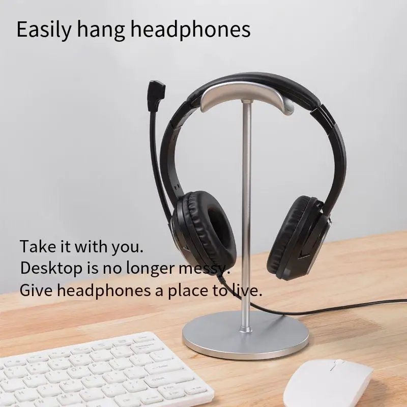 

Universal Headphones Stand Detachable Earphone Holder Desktop Durable Over Ear Headset Display Shelf Bracket with Anti-slip Base