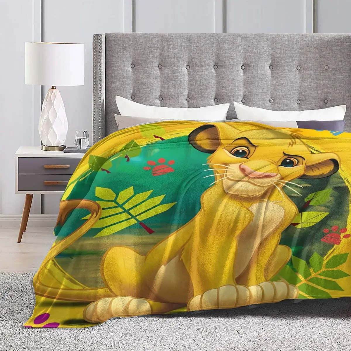 Симба Король Лев теплое мягкое одеяло американский анимированный фильм пикник