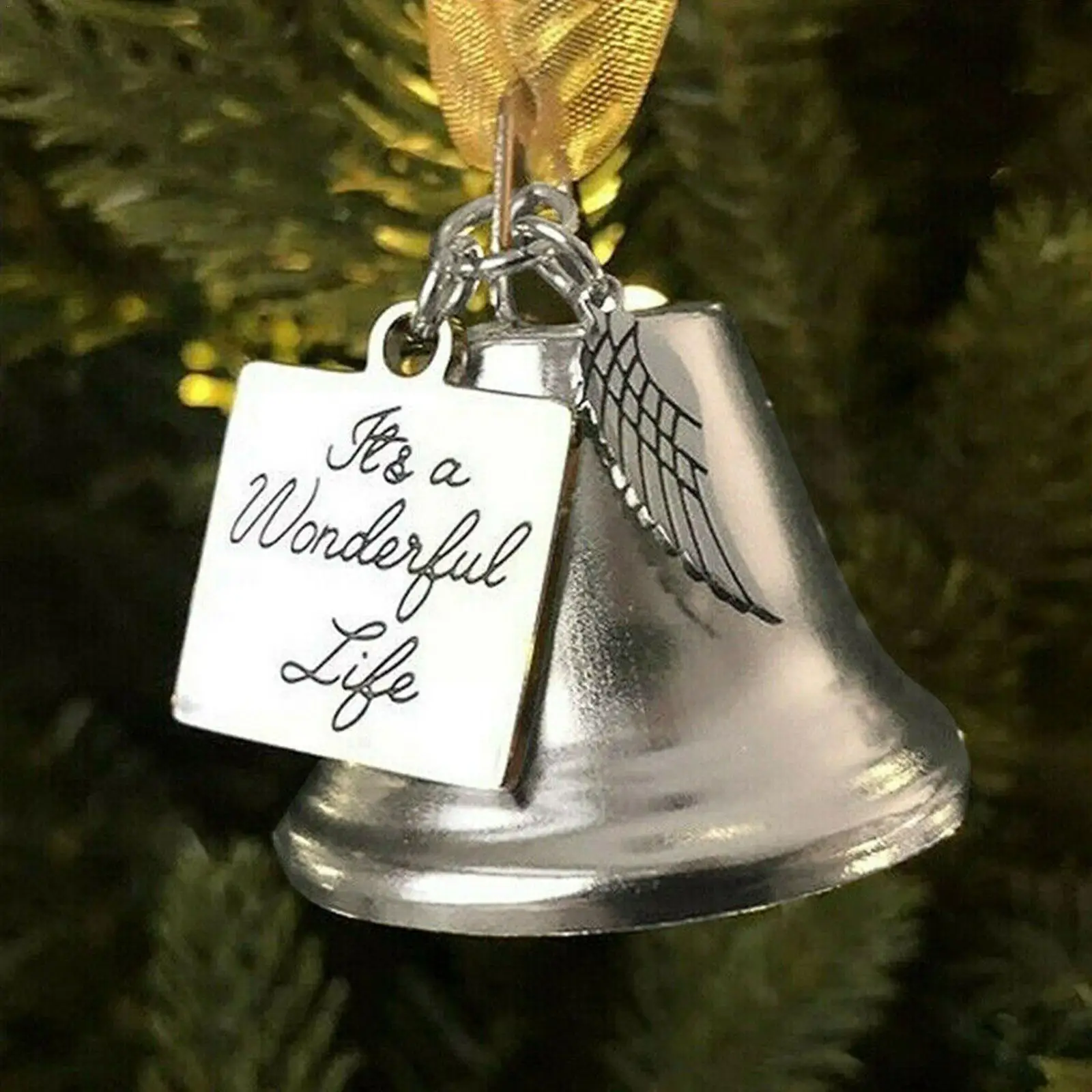 

Retro Alloy Christmas Bell Pendant Durable Exquisite Decoration Decor Room Chimes Chimes Angel Ornament Memorial Wind B4D3
