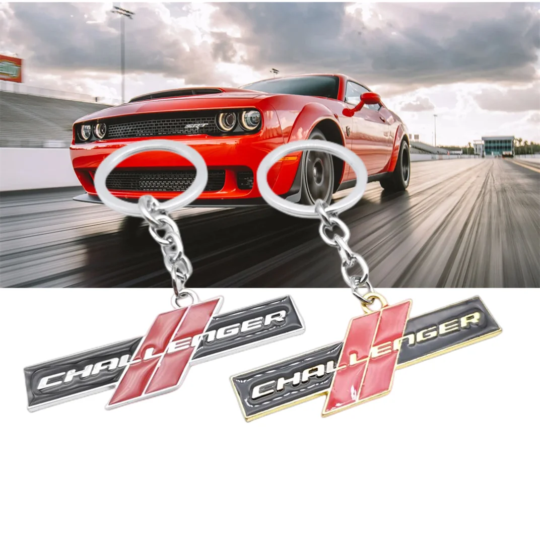 

JDM Zinc Alloy Key Ring Keychain Pendant For Dodge Challenger SRT8 Grand Cherokee Auto Parts Hanging Ornaments