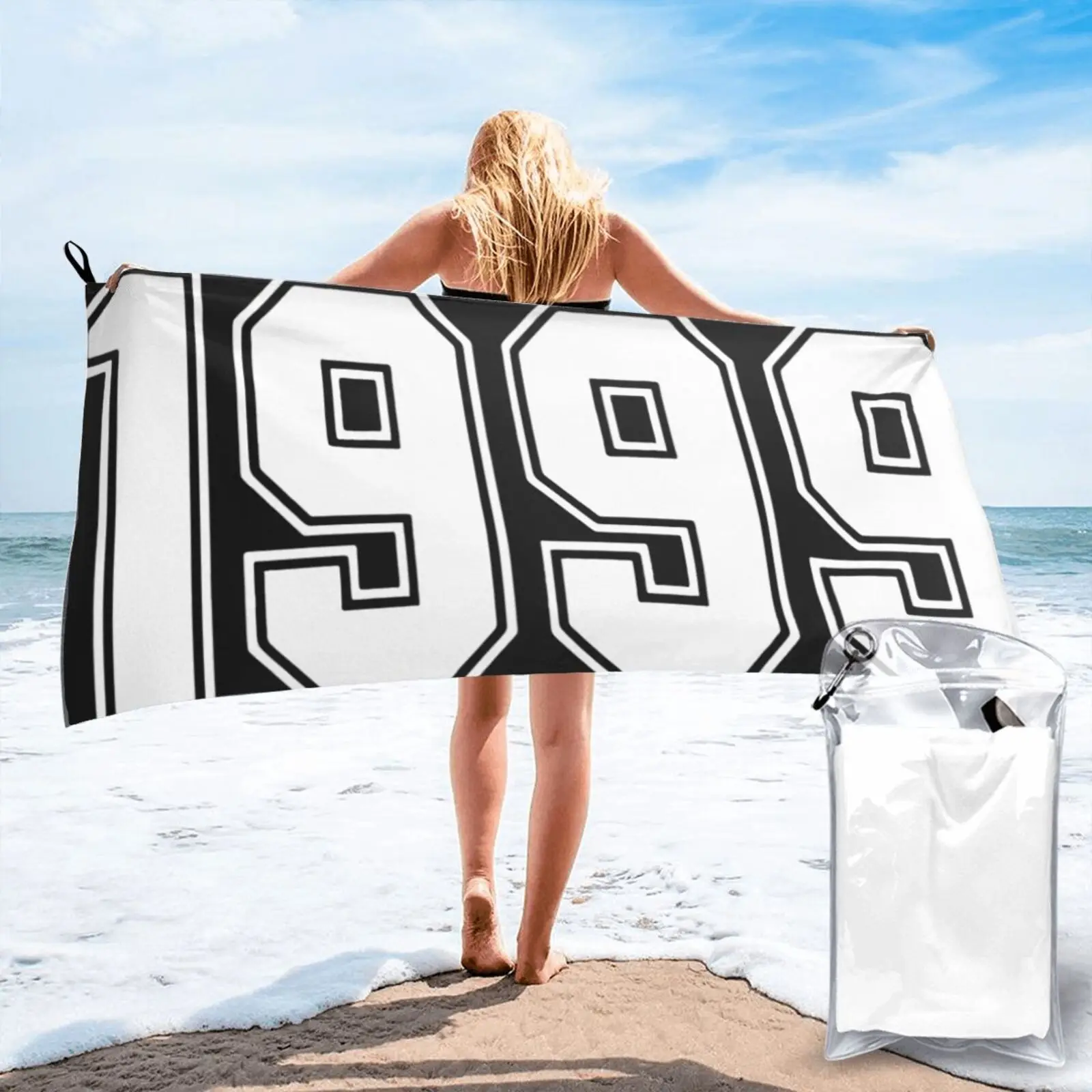

1999 Year Birthday Anniversary Uni Beach Towel Bathrobe Woman Bath Bathrobe Female Beach Blanket Luxury Beach Towel Hair Towel