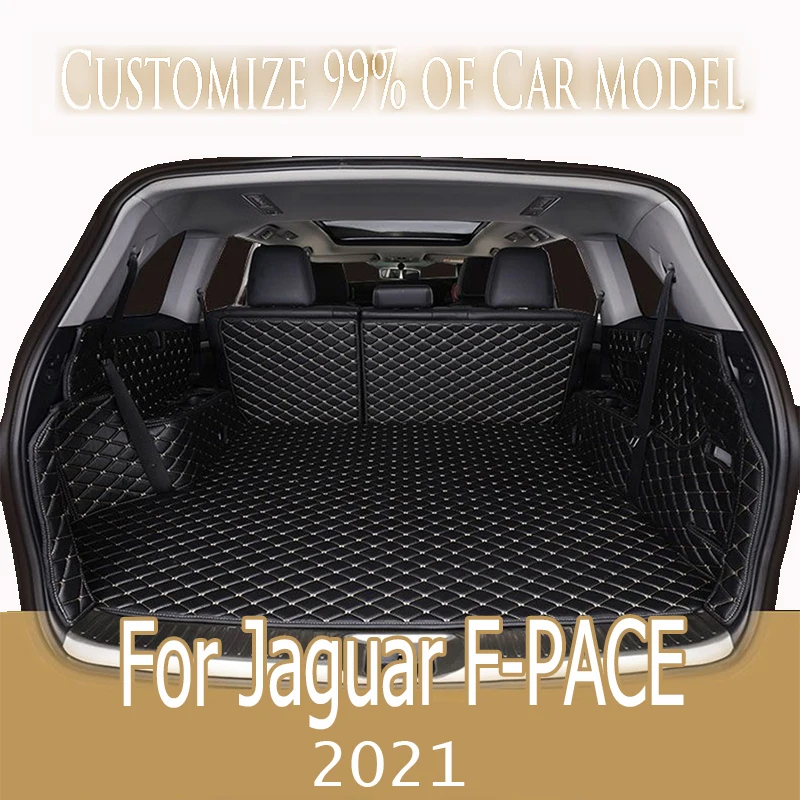 

Leather Car Trunk Mat For Jaguar F-PACE 2021 Cargo Liner Accessories Interior Boot