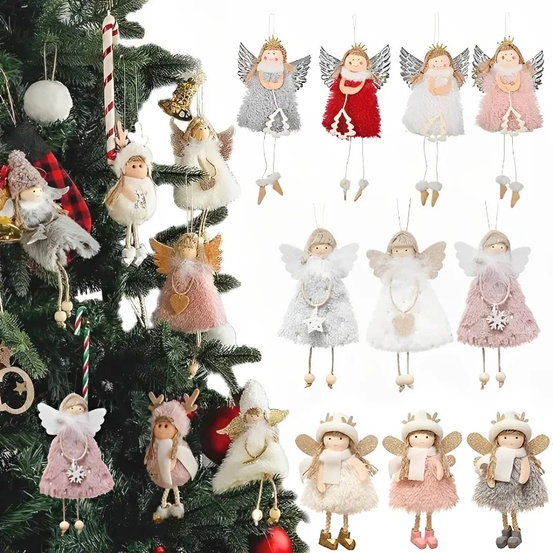 

Christmas Angel Dolls Merry Christmas Tree Decoration for Home 2023 Cristmas Xmas Navidad Natal Noel Gifts Happy New Year 2024