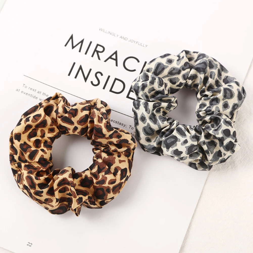 

Fashion Elastics Hair Band Leopard Print Scrunchies for Women Girl Ponytail Holder Hair Rope Korean Hairband Hair Accessoires