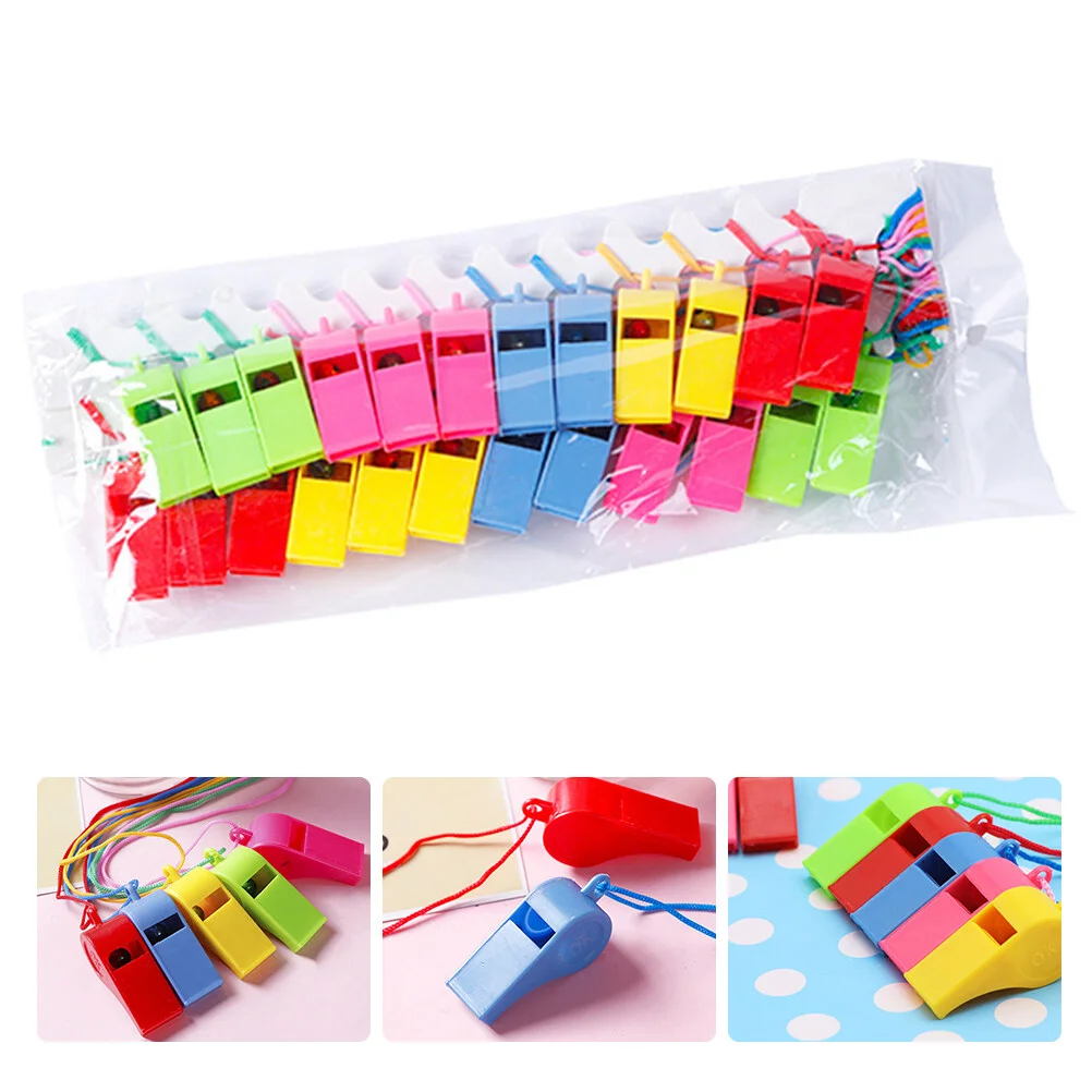 

24 Pcs Children Toys Sporting Goods Whistle Pendant Multi-function Portable Plastic Travel