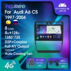 Автомагнитола TIEBRO для Audi A6 C5 1997-2004 2DIN Android, автомобильное радио, мультимедийный видеоплеер, стереоприемник, Bluetooth-плеер