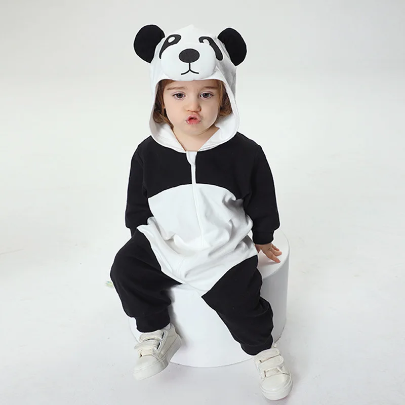 Комбинезон для новорожденных с животными милая панда комбинезон мальчиков и