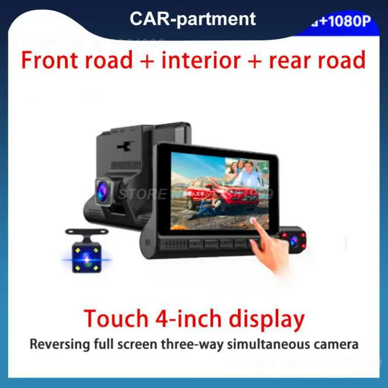 

Автомобильный видеорегистратор с ночным видением и сенсорным экраном 4,0 дюйма, многофункциональный универсальный видеорегистратор для вождения, автомобильные аксессуары