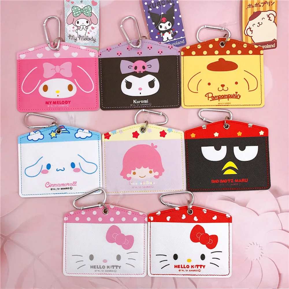 Купи Sanrio Anime Kuromi Cinnamoroll Hello Kitty ID Card Holder Student Cover Credit Cardholder Protective Sleeve Wallet Keychains за 159 рублей в магазине AliExpress