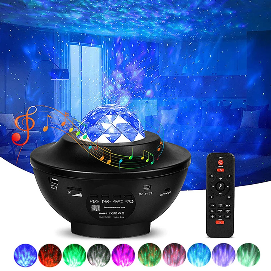 

LED Fairy Galaxy Star Projector Starry Sky Night Light Projectors Bluetooth Speaker Bedroom Decor Night Lamp Lights Child Gifts