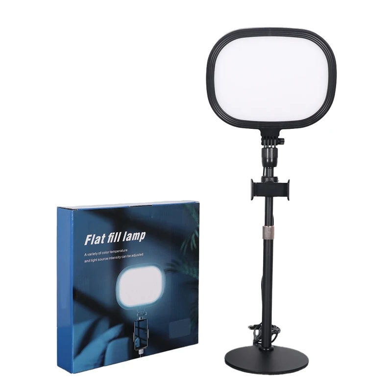 

1Set Desktop LED Panel Light Air Dimmable Photography Studio Lamp LED Fill Light With Phone Holder Extend Stand