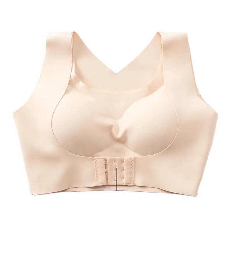 

Seamless Front Closure Wireless Daily Bra Mommy Push Up Wire Free Underwear Comfortable Support Bra Posture Corrector Bra