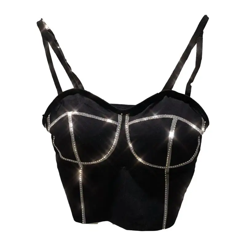 

Летние женские майки, сексуальные бриллиантовые бусины, женское Бюстье пуш-ап y2k, женская одежда, корсет, блузы, женский бюстгальтер