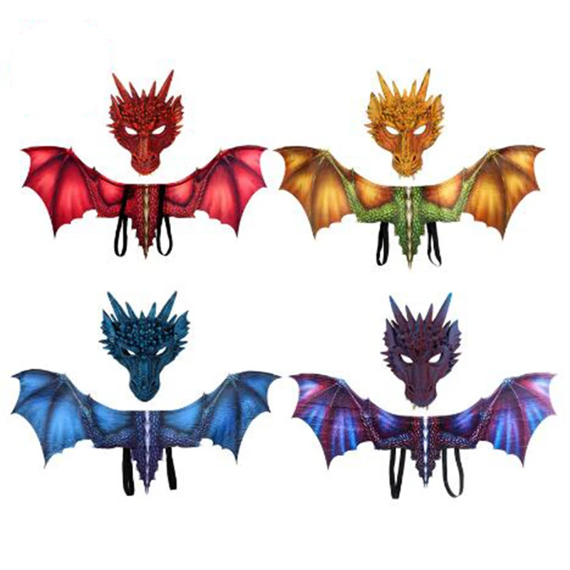 

3D Dragon Wings Mask Carnival Dragon Costumes Party Cosplay Wings Prop Decor Mardi Gras Dragon Wings Halloween Cosplay Costumes