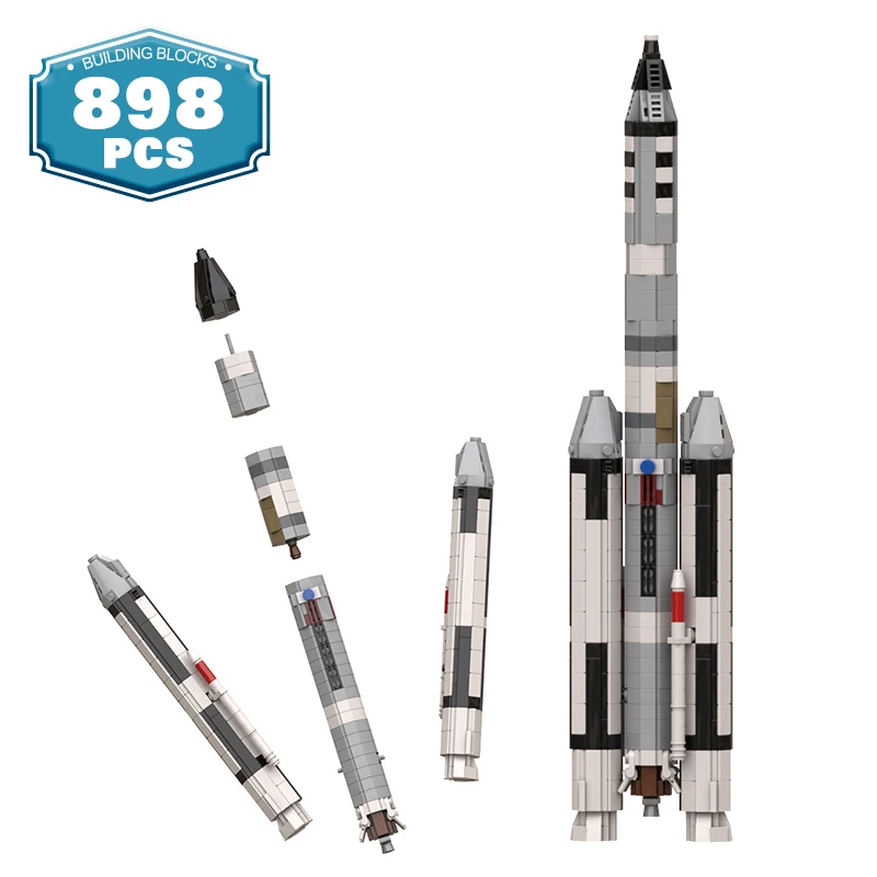 

MOC Space Saturn V Series 1:110 Titans IIIC Rocket Building Block Expendable Launch Vehicle Brick Toy for Children Birthday Gift