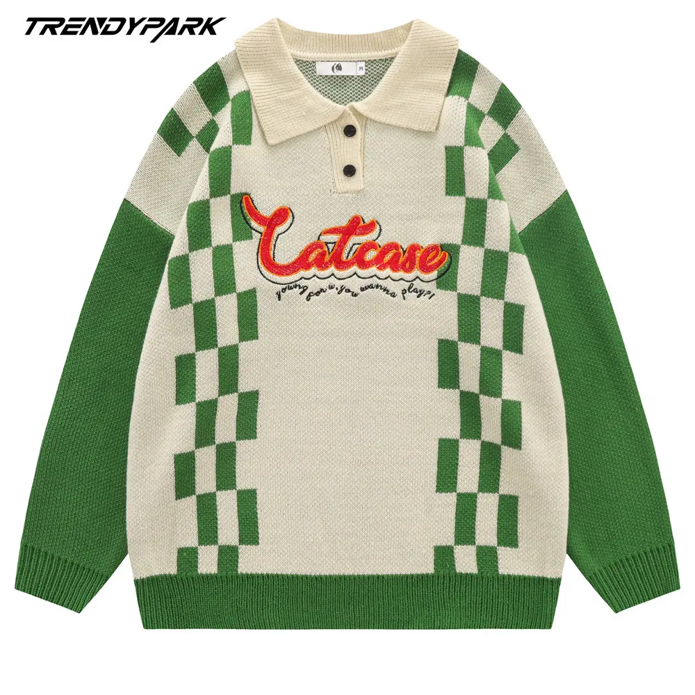 

Свитер AAAMen в стиле хип-хоп мужской, вязаный свитер с надписью, уличная одежда в стиле Харадзюку, повседневный Свитер оверсайз, осень