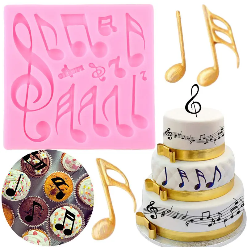 

Musical Note Shape Silicone Mold Fondant Cake Decorating Chocolate Candy Mould Biscuits Baking Tool Clay Soap Molds