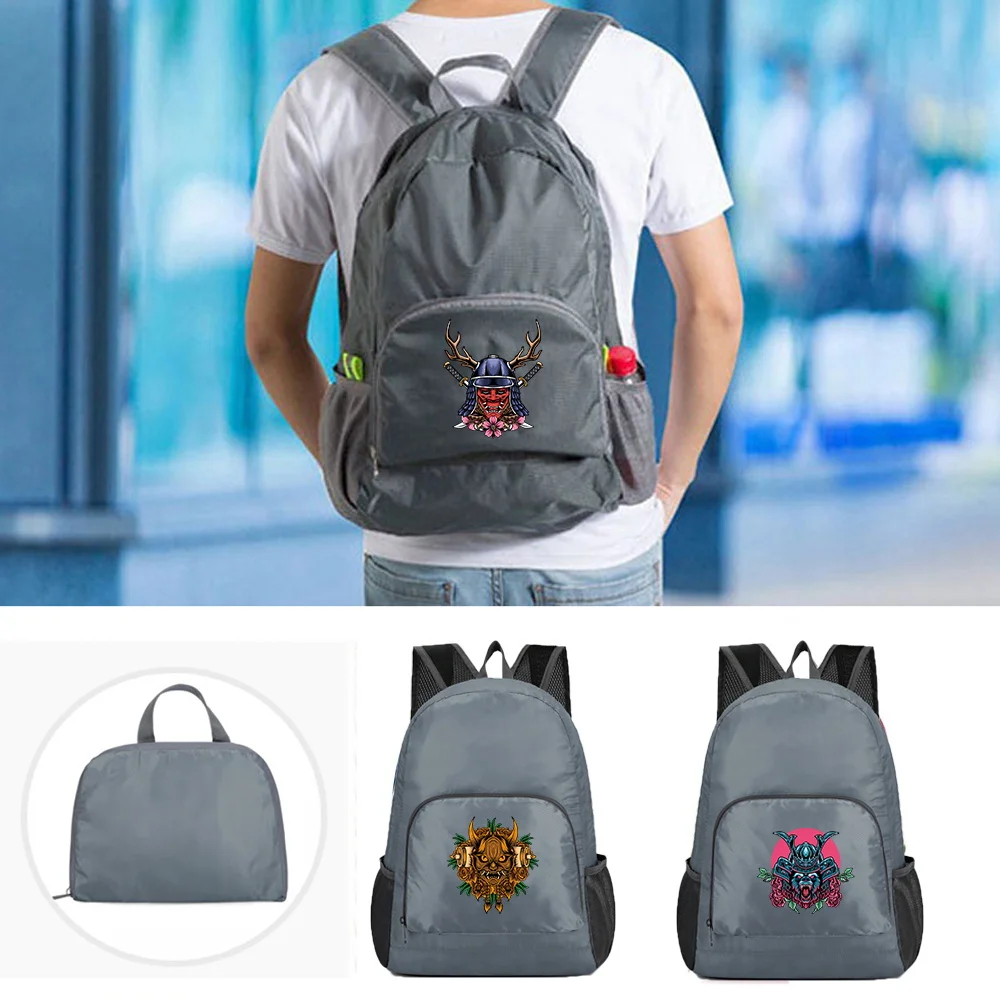 

Foldable Backpack Men Waterproof Travel Climbing Bag Nylon Monster Pattern Hiking Backpacks Women Outdoor Sports Portable Bags