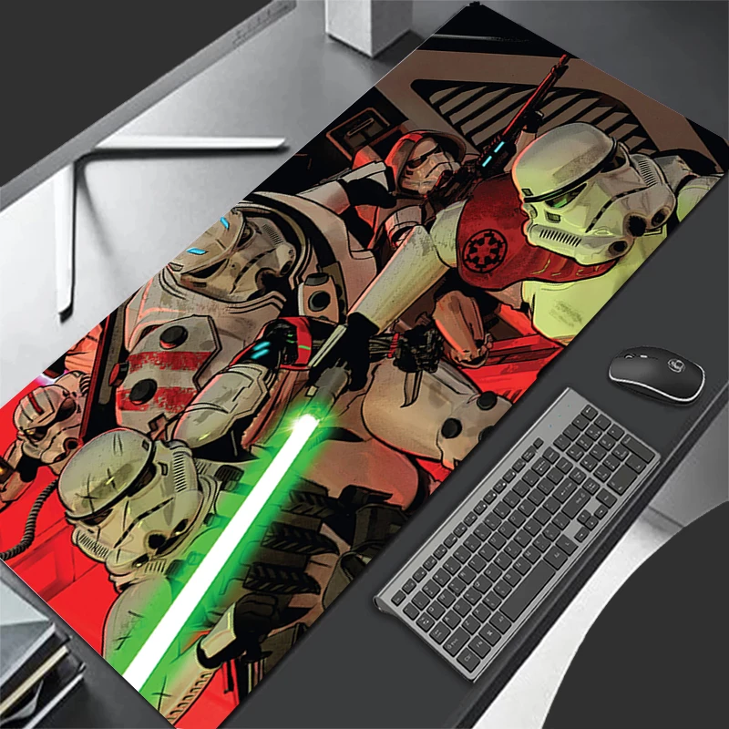 

Stormtrooper Star Wars Gaming Mouse Pad Laptop Carpet Keyboard Mat Cool Gaming Desk Accessories Mousepad 500*1000 Game Mats HD