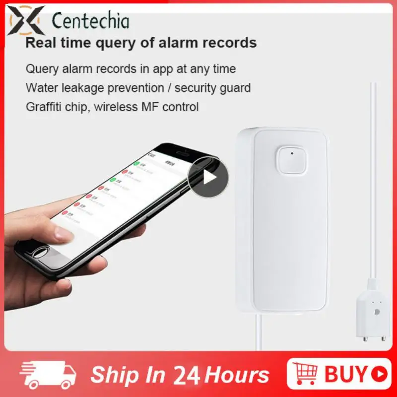 

Wifi Water Leakage Alarm Smart Home Real Time Flooding Alarm Paste And Use Tuya Water Immersion Detector For Kitchen Bathroom