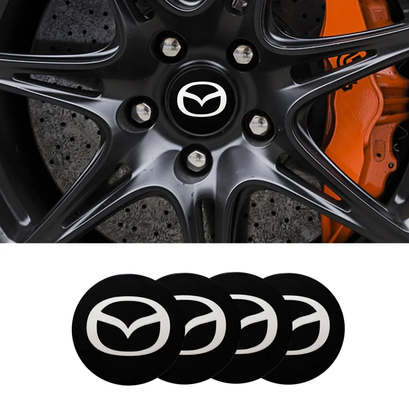 

4pcs 56mm Tire Wheel Center Hub Caps Sticker For Mazda 3 5 6 323 626 RX8 7 MX3 MX5 CX5 Atenza Axela Auto Styling Accessories