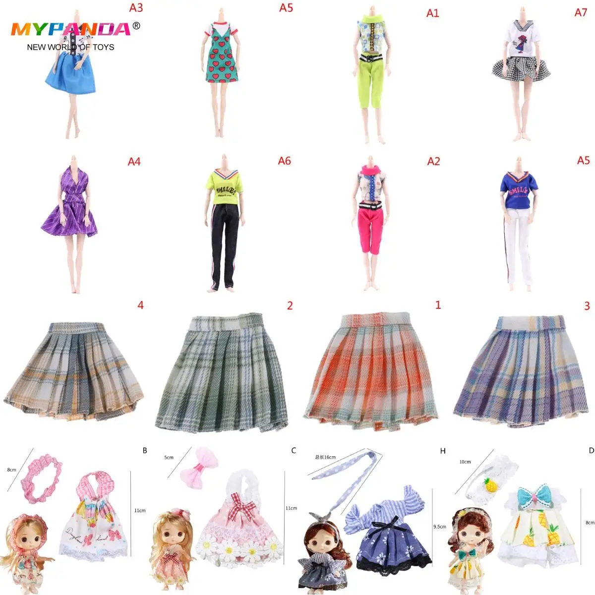 

BJD Doll Clothes Doll Dress Casual Suit For Doll Girl Toy 16 Cm Born Baby Clothes Accessories Our Generation