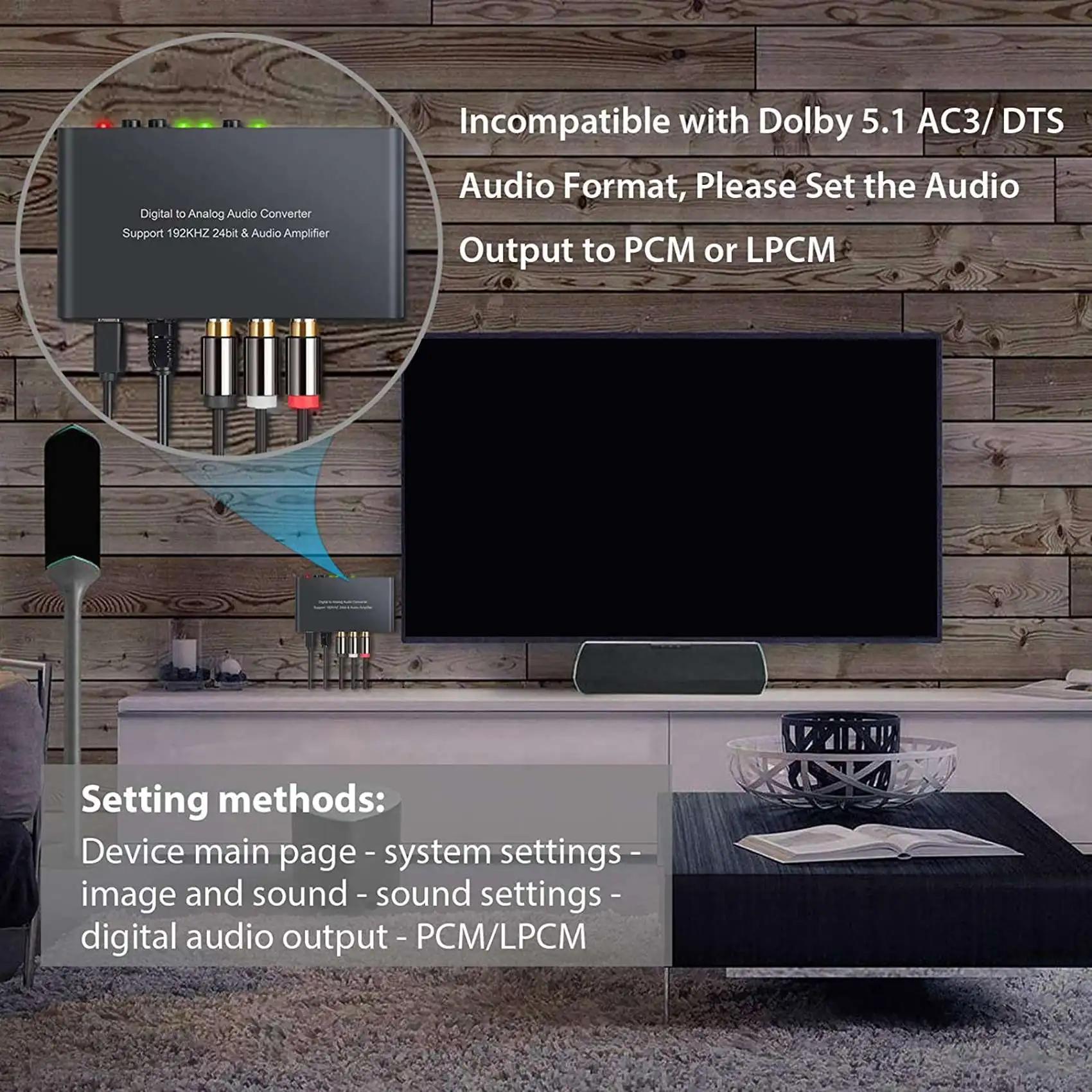 Цифро-аналоговый аудиоконвертер с ИК-пультом дистанционного управления