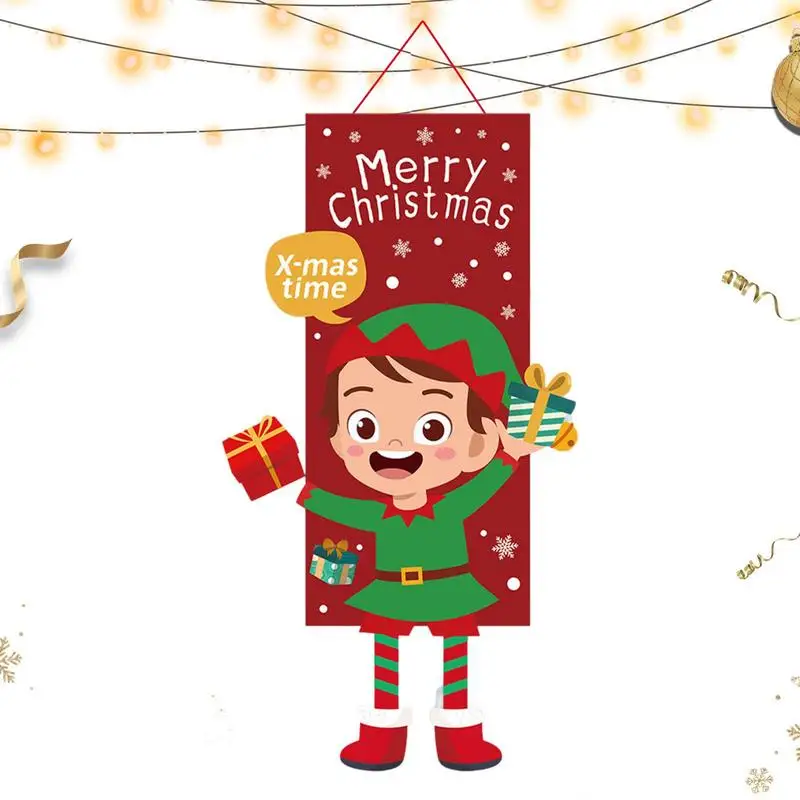 

Рождественские флаги, зимний снеговик, буйвол, клетчатый Рождественский подвесной флаг, декоративный Фотофон для стены