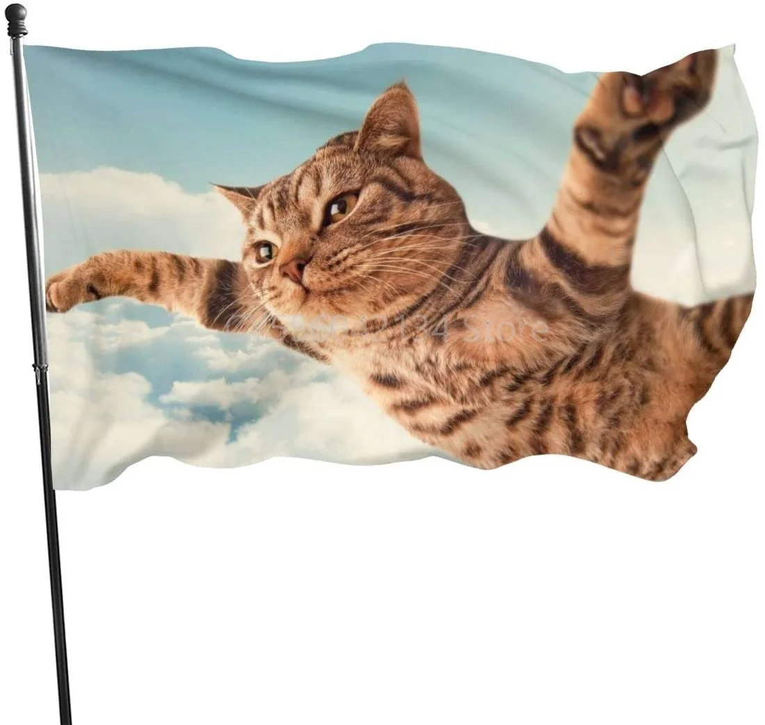 

Fly cat flag Home Decoration Outdoor Decor Polyester Banners and Flags 90x150cm 120x180cm