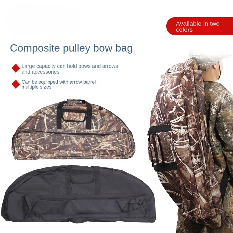

Composite Pulley Bow Archery Hunting Canvas Composite Bow Bag Holder Carrying Case with Arrow Pocket Handle and Belt 115 x 45cm