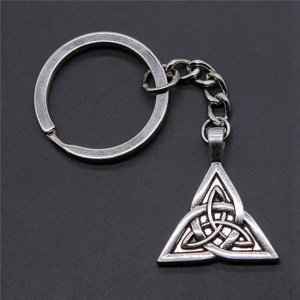 1 шт. двухсторонняя Triquetra брелоки с символами женская подвеска для ногтей