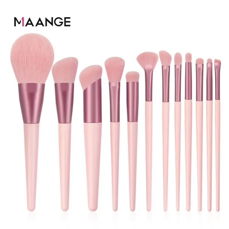 

MAANGE Pink Makeup Brushes SetCosmetics Powder Eye Shadow Foundation Blush Eyeliner Blending Make Up Brush Beauty Tools