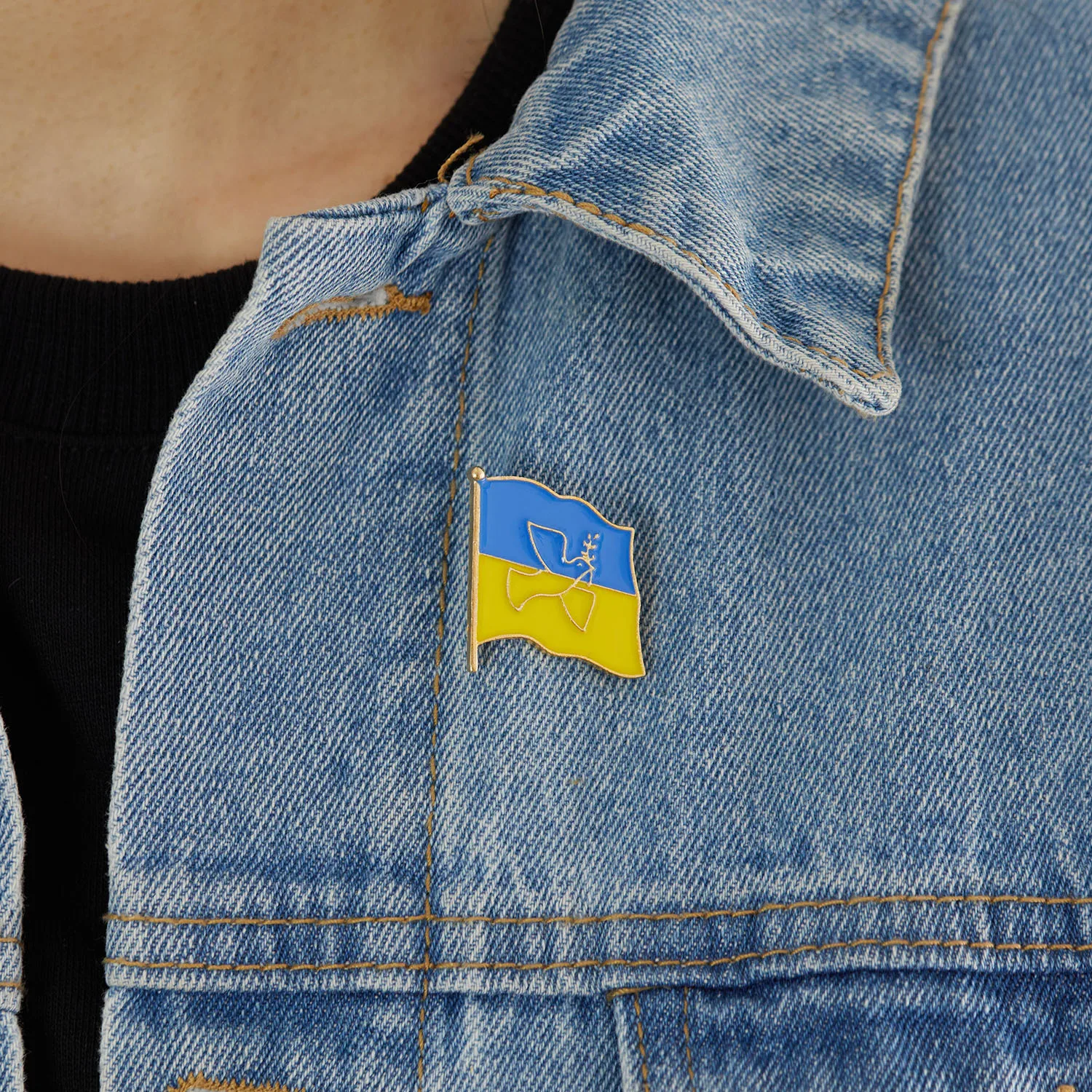 Новые украшения с украинским флагом для женщин и мужчин в украинском стиле