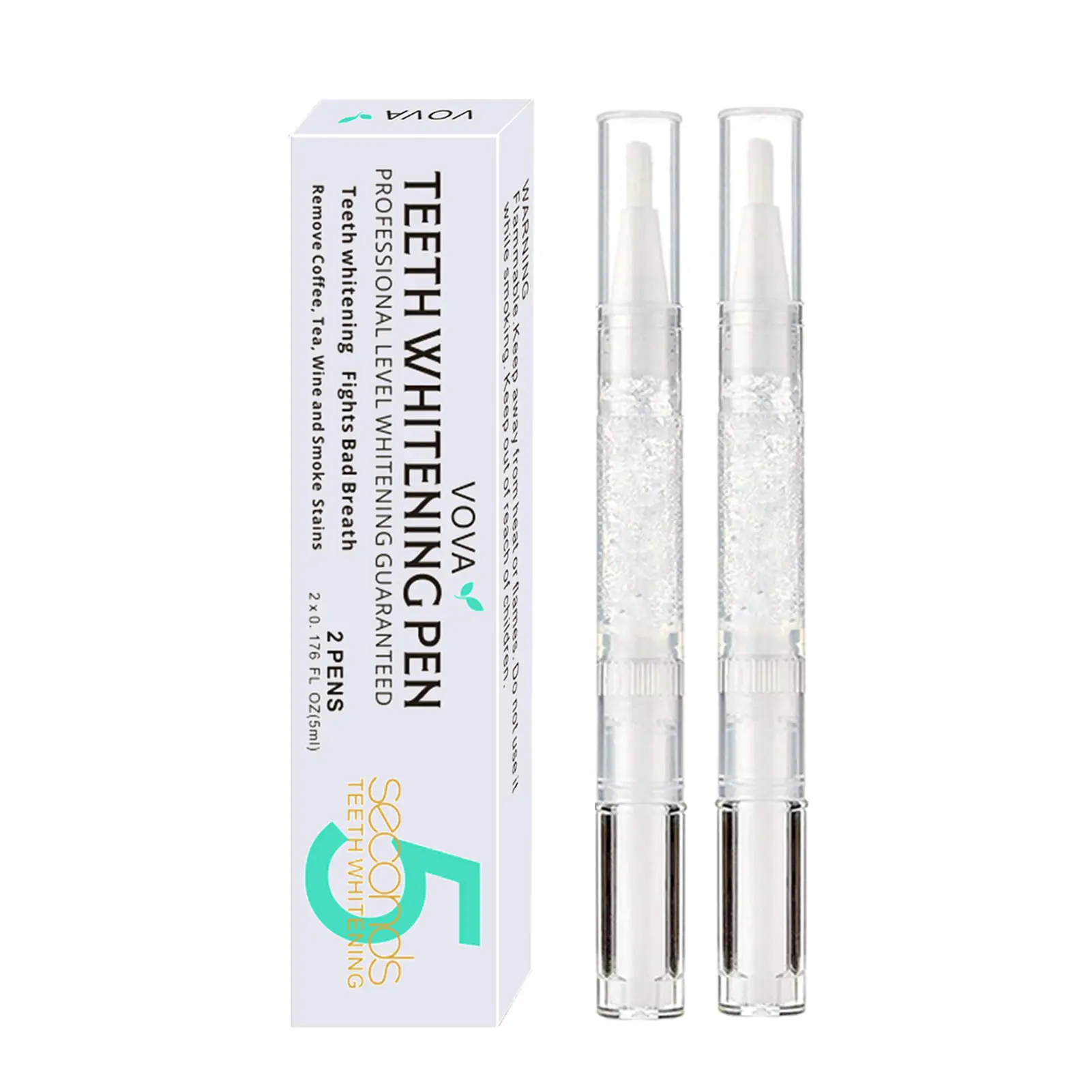 

2Pcs 5ml Teeth Whitening Pen Cleaning Serum Remove Plaque Stains Whitening Teeth Oral Hygiene Care Bleach Tooth Beautiful Smile